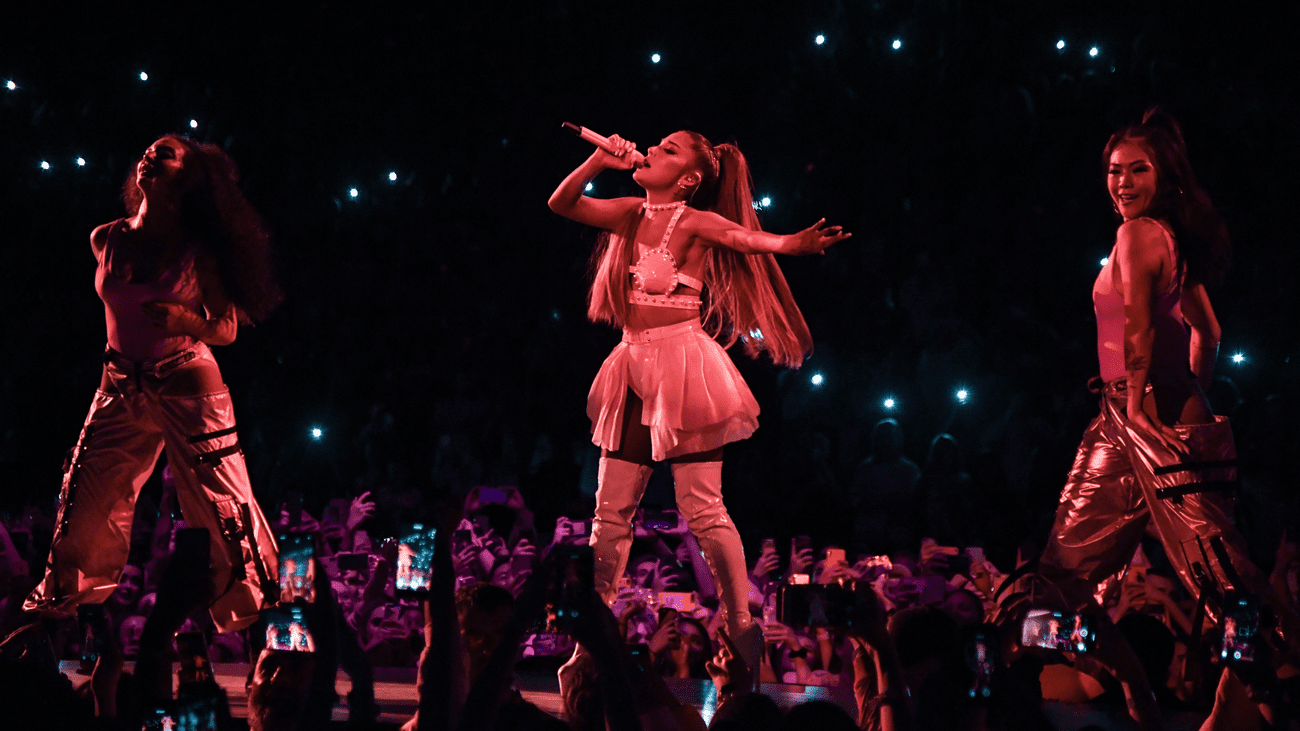 Ariana Grande performs onstage. 