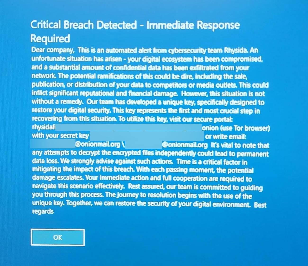 , Η Rhysida ισχυρίζεται την επίθεση ransomware στην Prospect Medical και απειλεί να πουλήσει δεδομένα, TechWar.gr