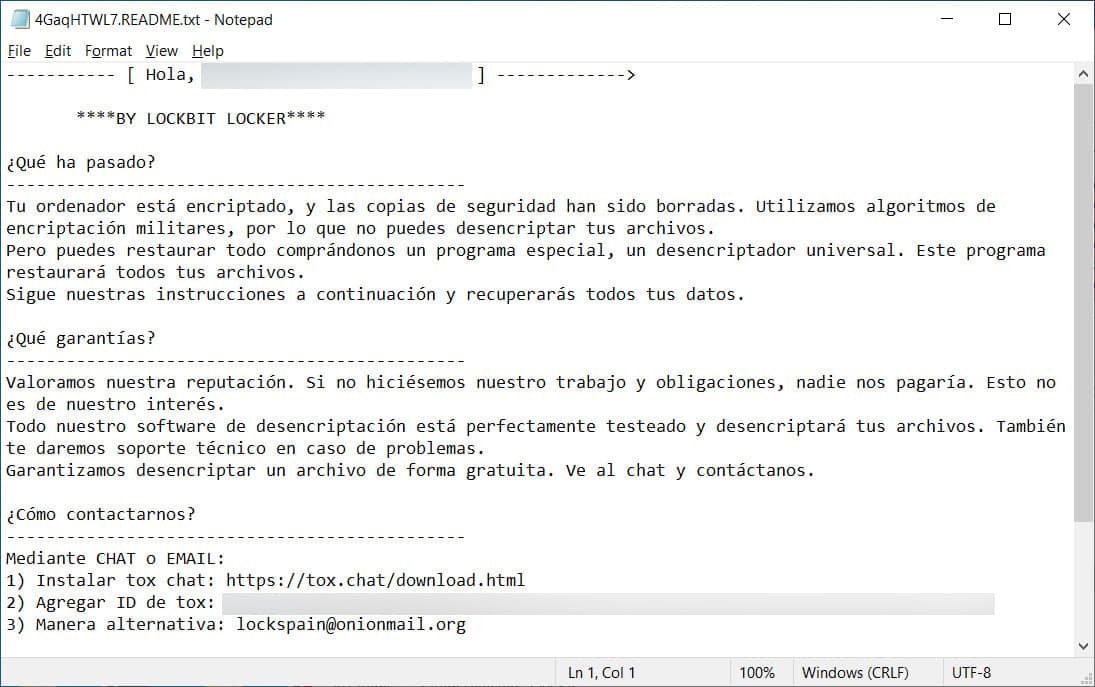, Η Ισπανία προειδοποιεί για επιθέσεις ψαρέματος ransomware LockBit Locker, TechWar.gr