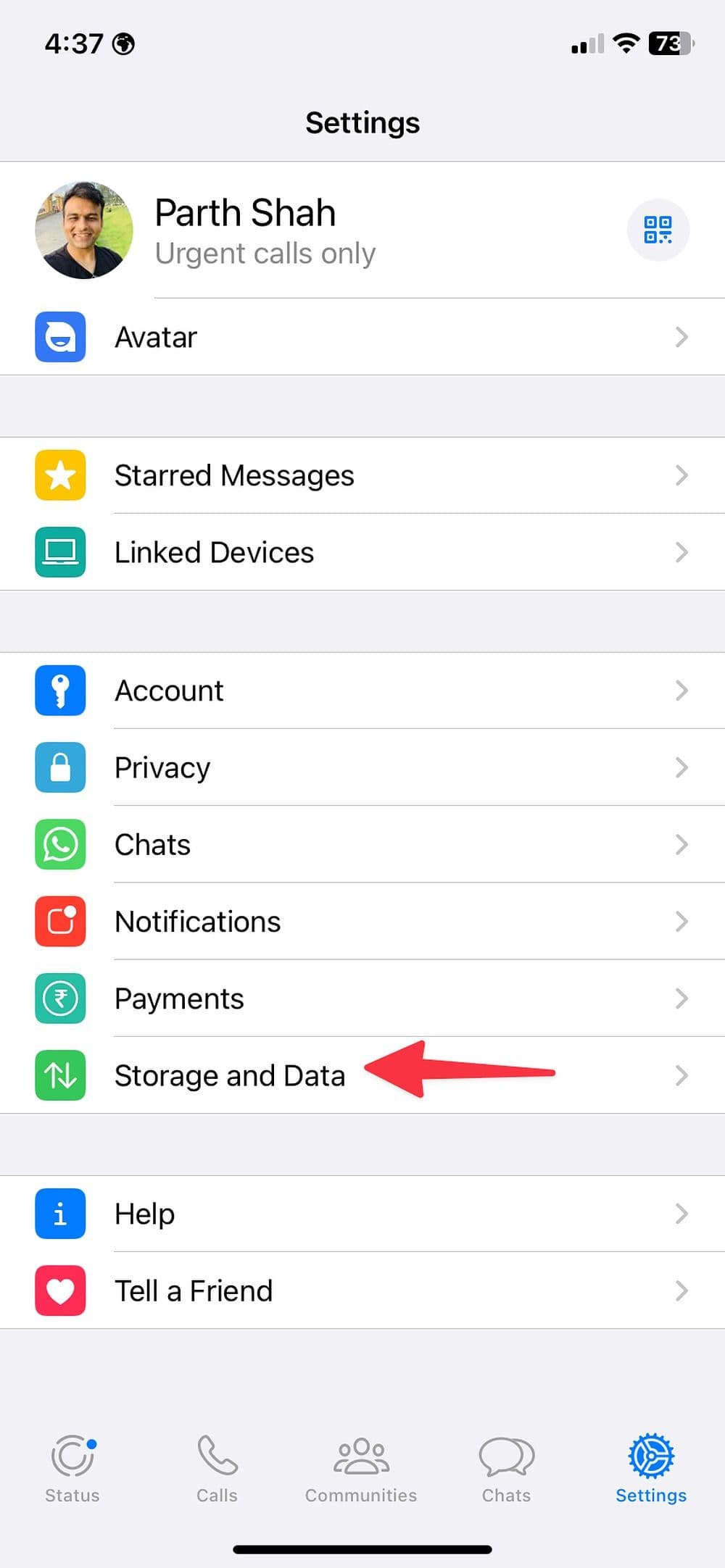 αποθήκευση στο WhatsApp για iPhone