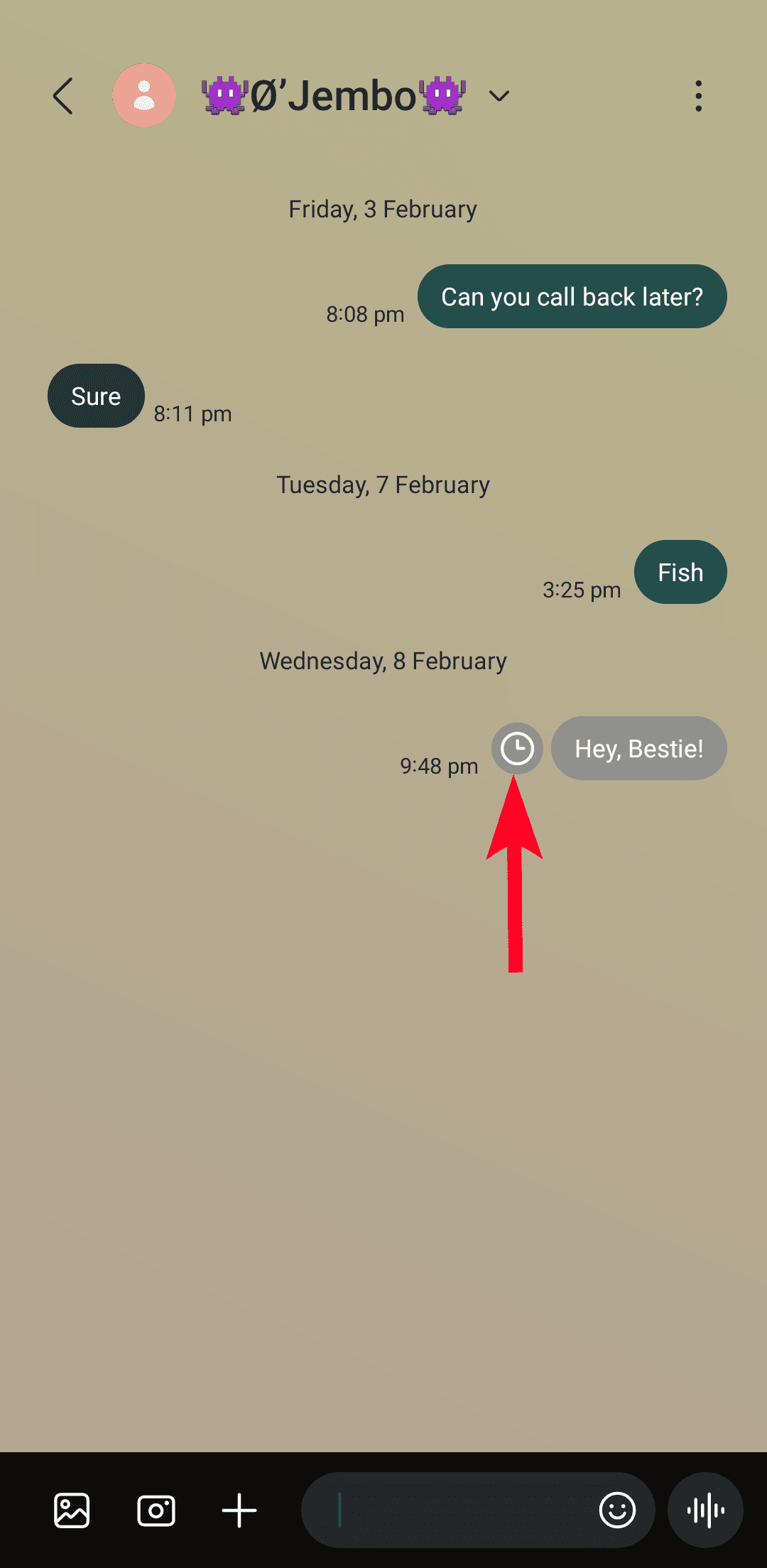 Προγραμματισμένο κείμενο στο Samsung Messages