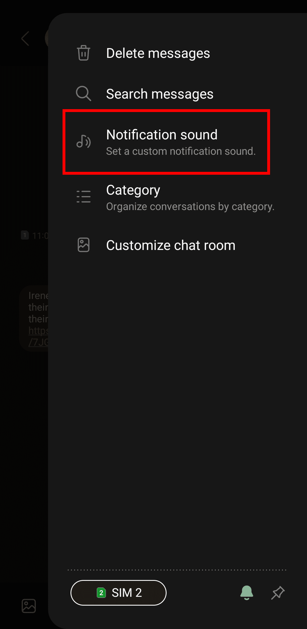 Ρύθμιση προσαρμοσμένου ήχου ειδοποίησης για μια επαφή στο Samsung Messages 