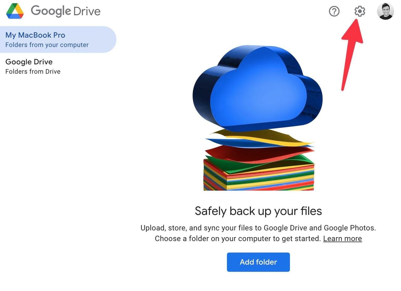 Ρυθμίσεις Google Drive σε Mac