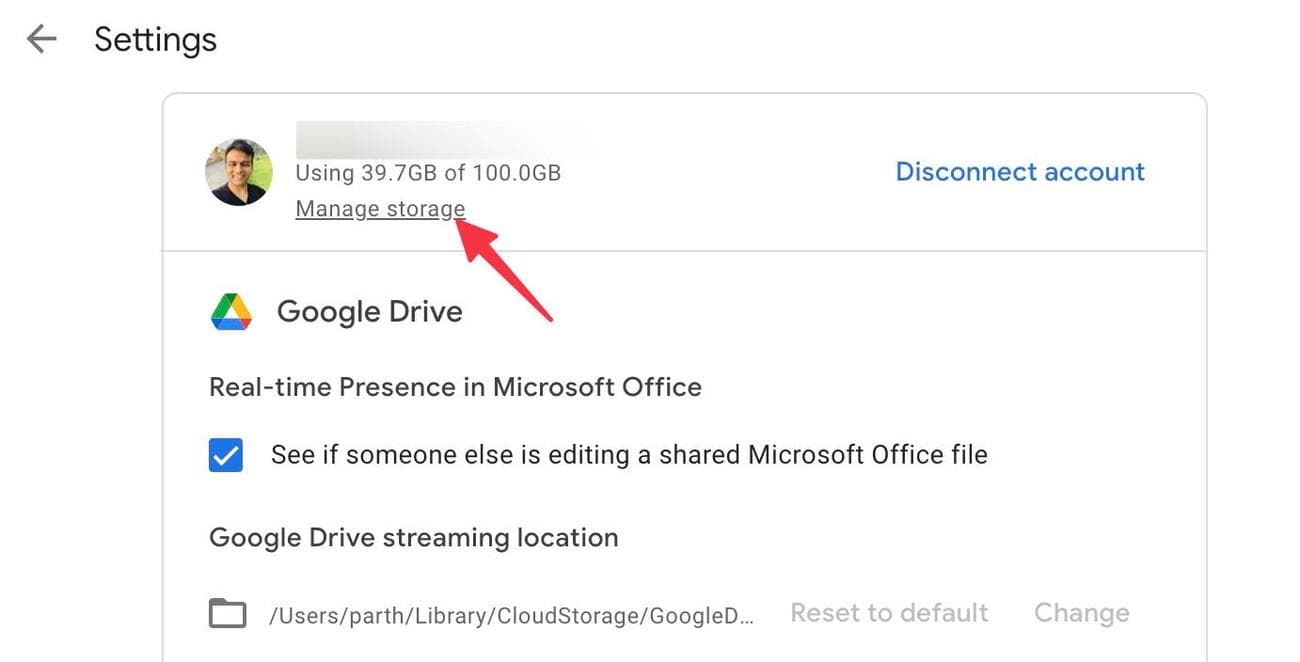 Αποθηκευτικός χώρος Google Drive σε Mac