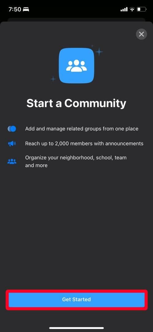 get started with WhatsApp community