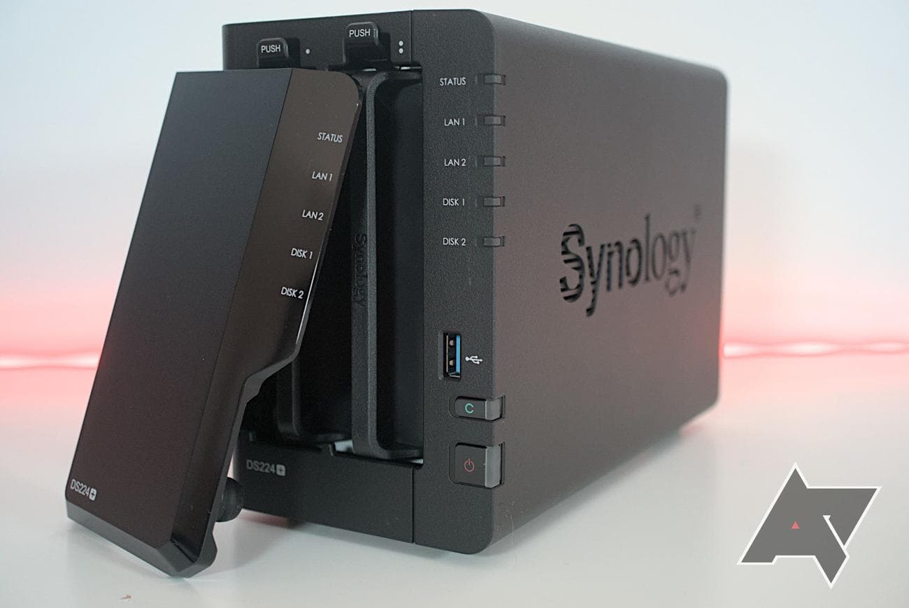 Το μπροστινό μέρος του Synology DiskStation DS224+