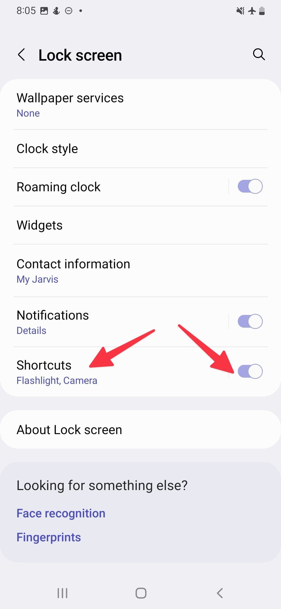επιλέξτε συντομεύσεις οθόνης κλειδώματος samsung