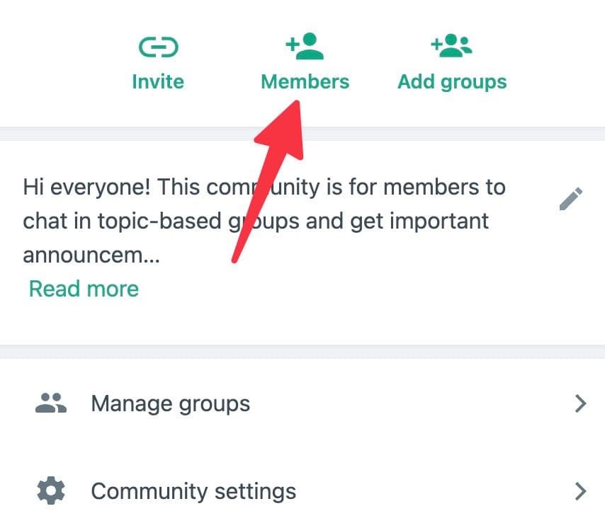 WhatsApp community members 