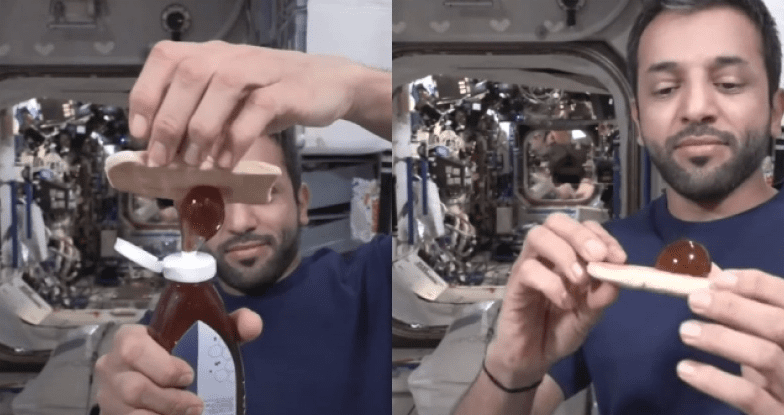 Αστροναύτης δείχνει πως είναι να τρως μέλι σε συνθήκες μηδενικής βαρύτητας (vid)
