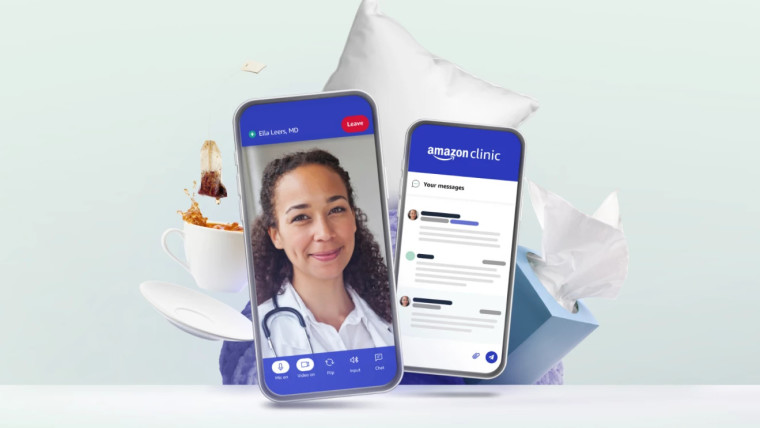 Amazon Clinic on a mobile