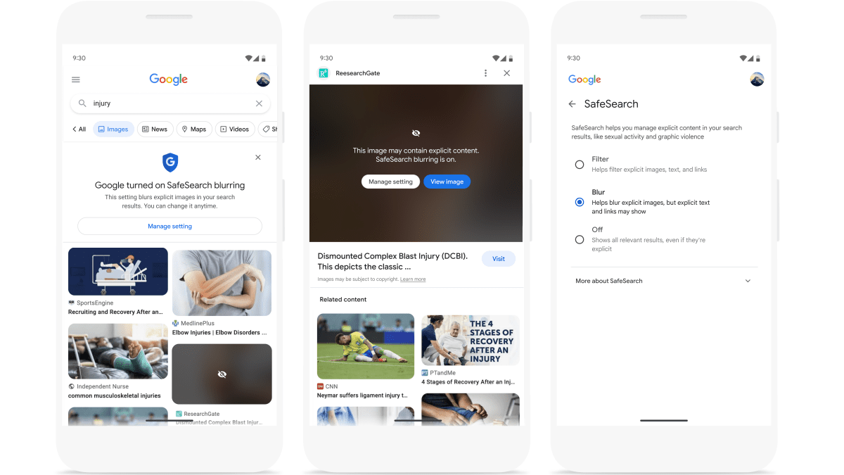 Η Google ενημερώνει την Αναζήτηση για να θολώνει αυτόματα το ακατάλληλο περιεχόμενο στις εικόνες

