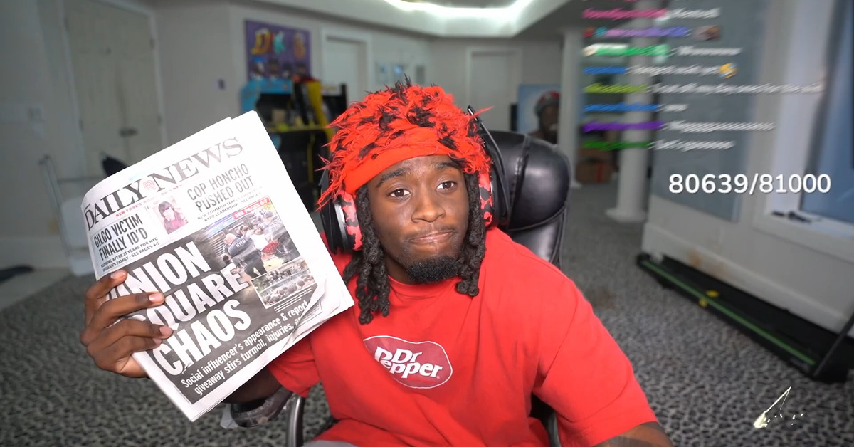 Ο Kai Cenat βγαίνει ζωντανά στο Twitch για πρώτη φορά μετά την «ταραχή» της Union Square
