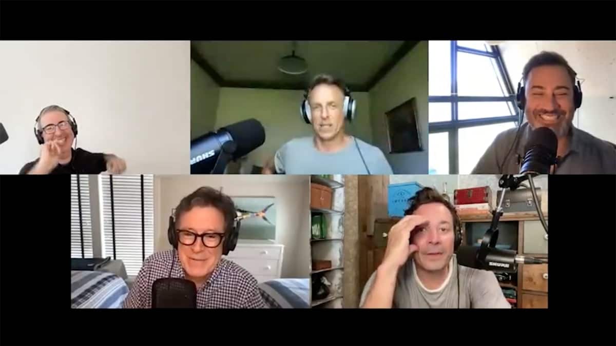 Οι οικοδεσπότες αργά το βράδυ Colbert, Myers, Fallon, Kimmel και Oliver ανακοινώνουν κοινό podcast για την υποστήριξη του απεργού προσωπικού