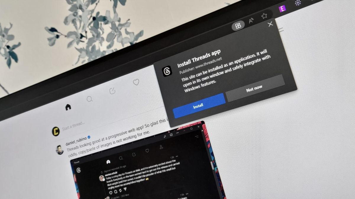 Install Threads as app on Windows 11