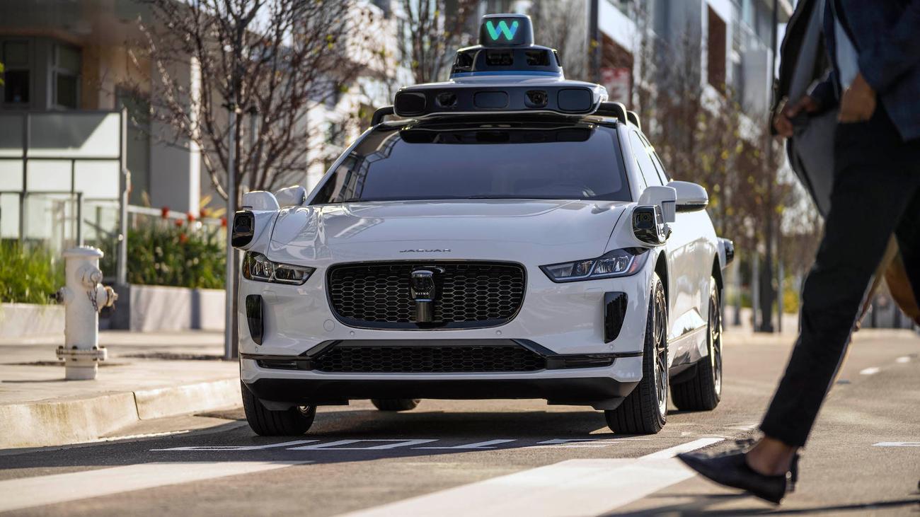 Waymo's autonomously driven Jaguar I-PACE electric SUV