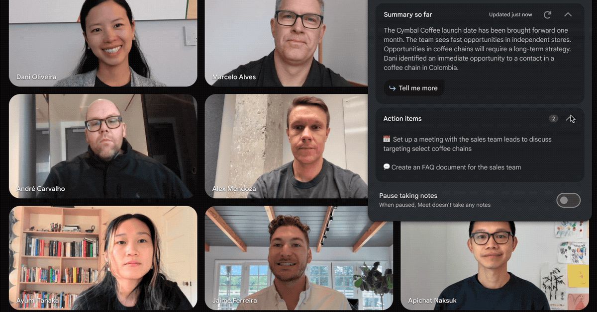 Το Duet AI για το Google Meet μπορεί να κρατά σημειώσεις, να συνοψίζει, ακόμη και να παρακολουθεί συσκέψεις