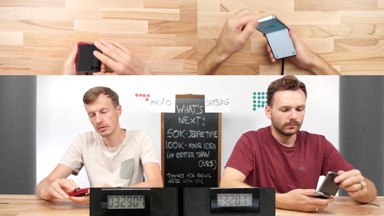 Το Galaxy Z Flip 5 και το Moto Razr Plus έρχονται αντιμέτωπες σε ζωντανή δοκιμή αναδίπλωσης με το χέρι
