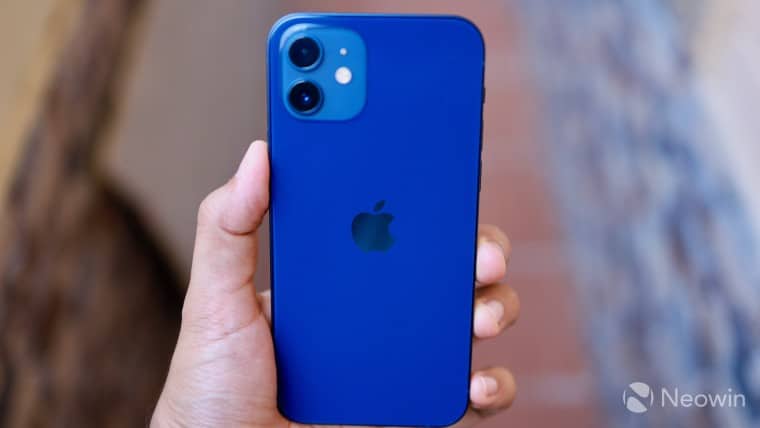 Rear of the iPhone 12