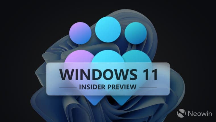 A big Windows Insider logo with Windows 11 Insider Preview on it