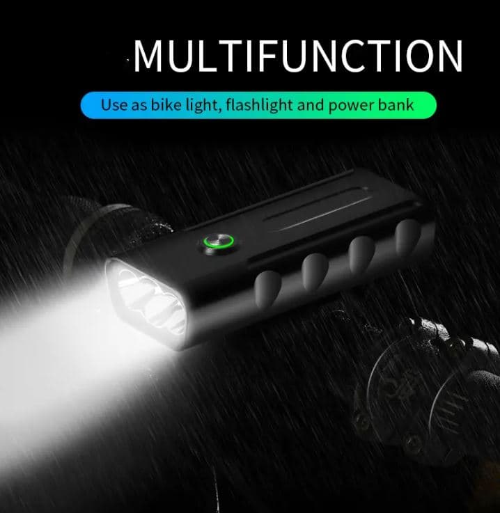 Σούπερ φωτεινό 1500lm 3 σε 1 φως για το ποδήλατο (φως/φακός/powerbank) από 13.9€!!