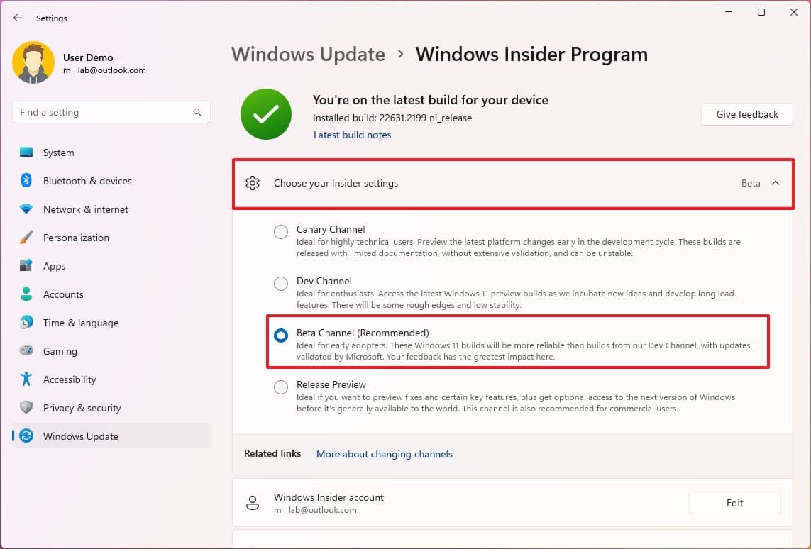 Τα Windows 11 αλλάζουν σε Κανάλι Beta
