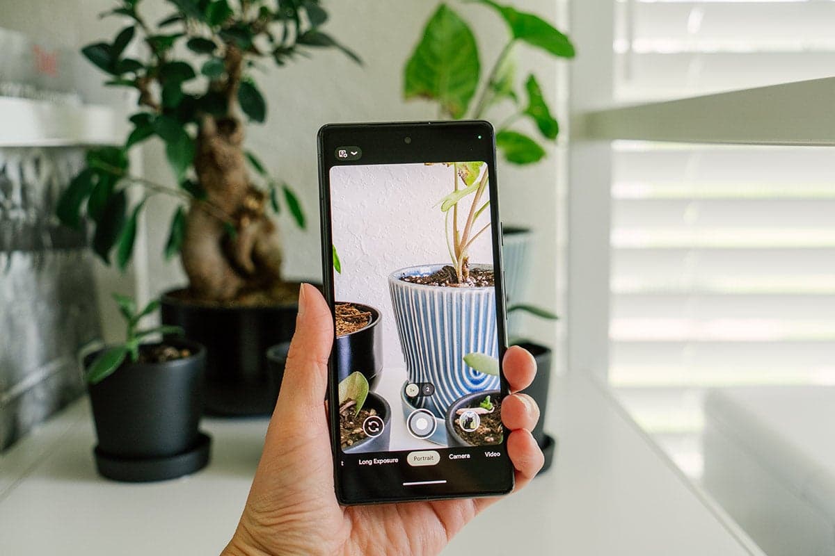 The camera display on the Google Pixel 7a