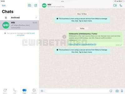 , Η τελευταία έκδοση beta του WhatsApp διαθέτει Native υποστήριξη για iPad, TechWar.gr