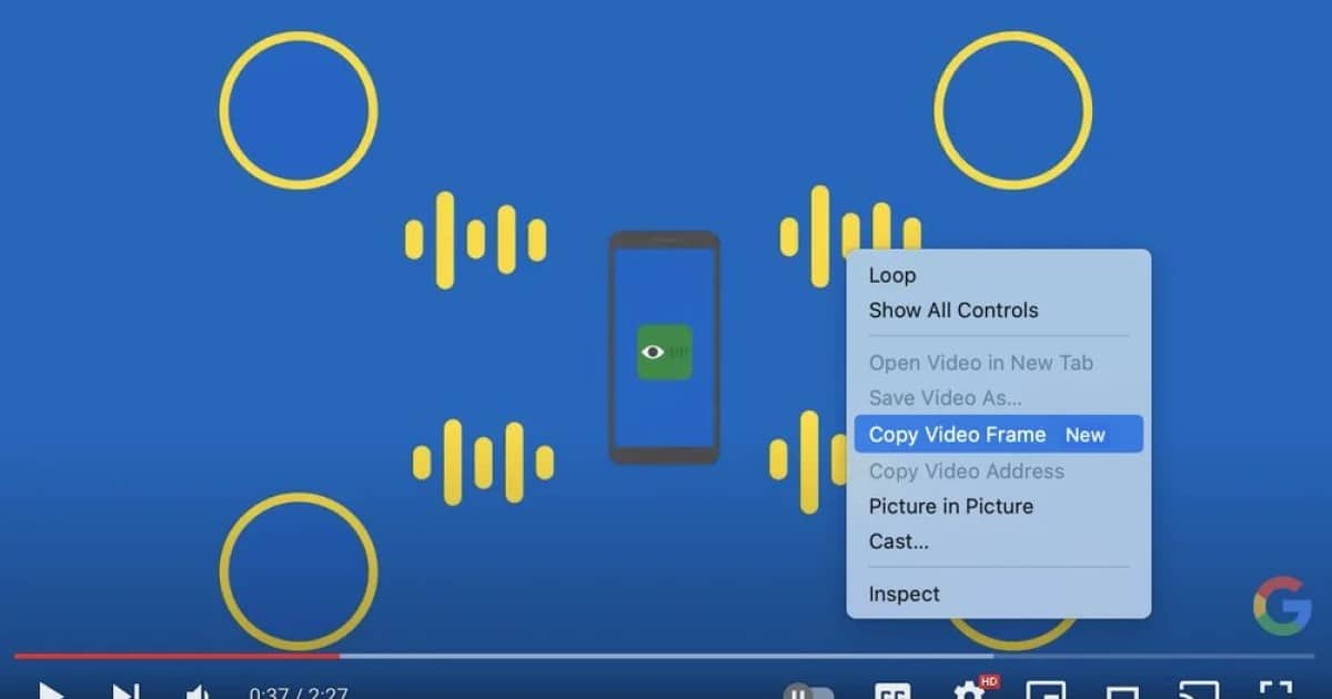 Επιτρέπει την άμεση λήψη screenshot από videos του YouTube