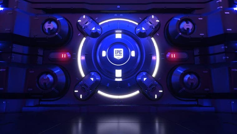 Epic Games Store logo in middle of a vault