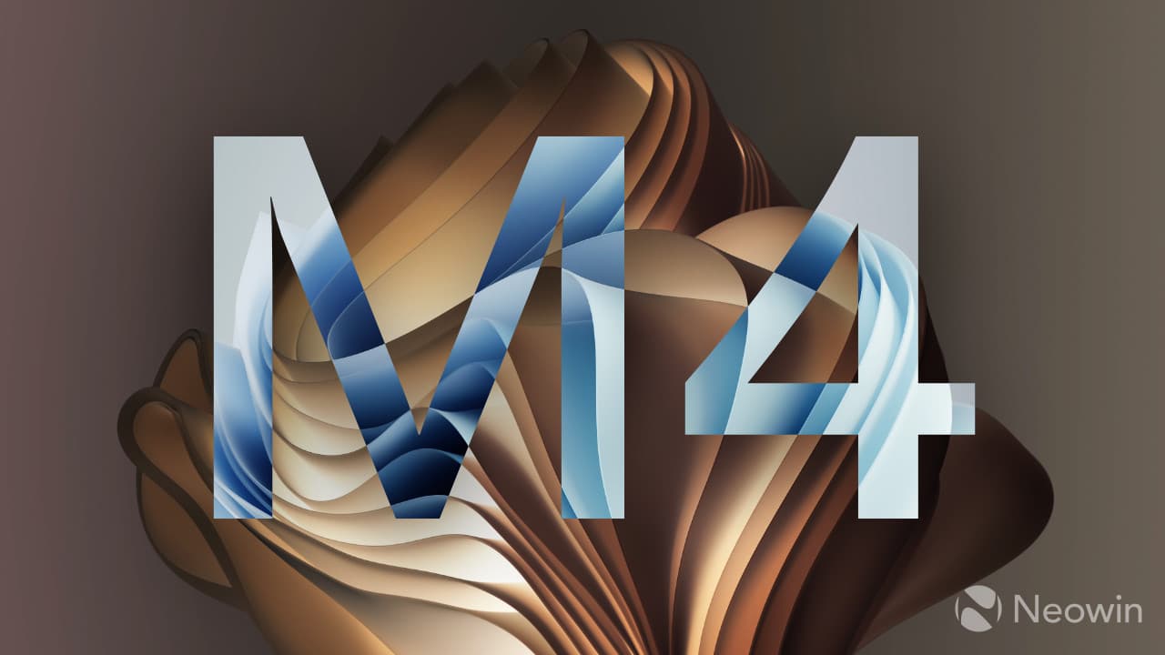 A picutre with a Windows 11 wallpaper and a big M4 sign