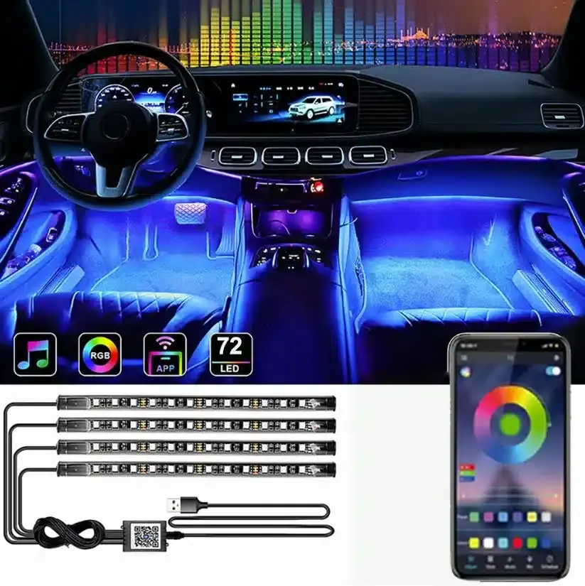 72 LED για το αμάξι σας μόνο! Δημιουργήστε εντυπωσιακή ατμόσφαιρα στο εσωτερικό του με μόλις 16.2€!!