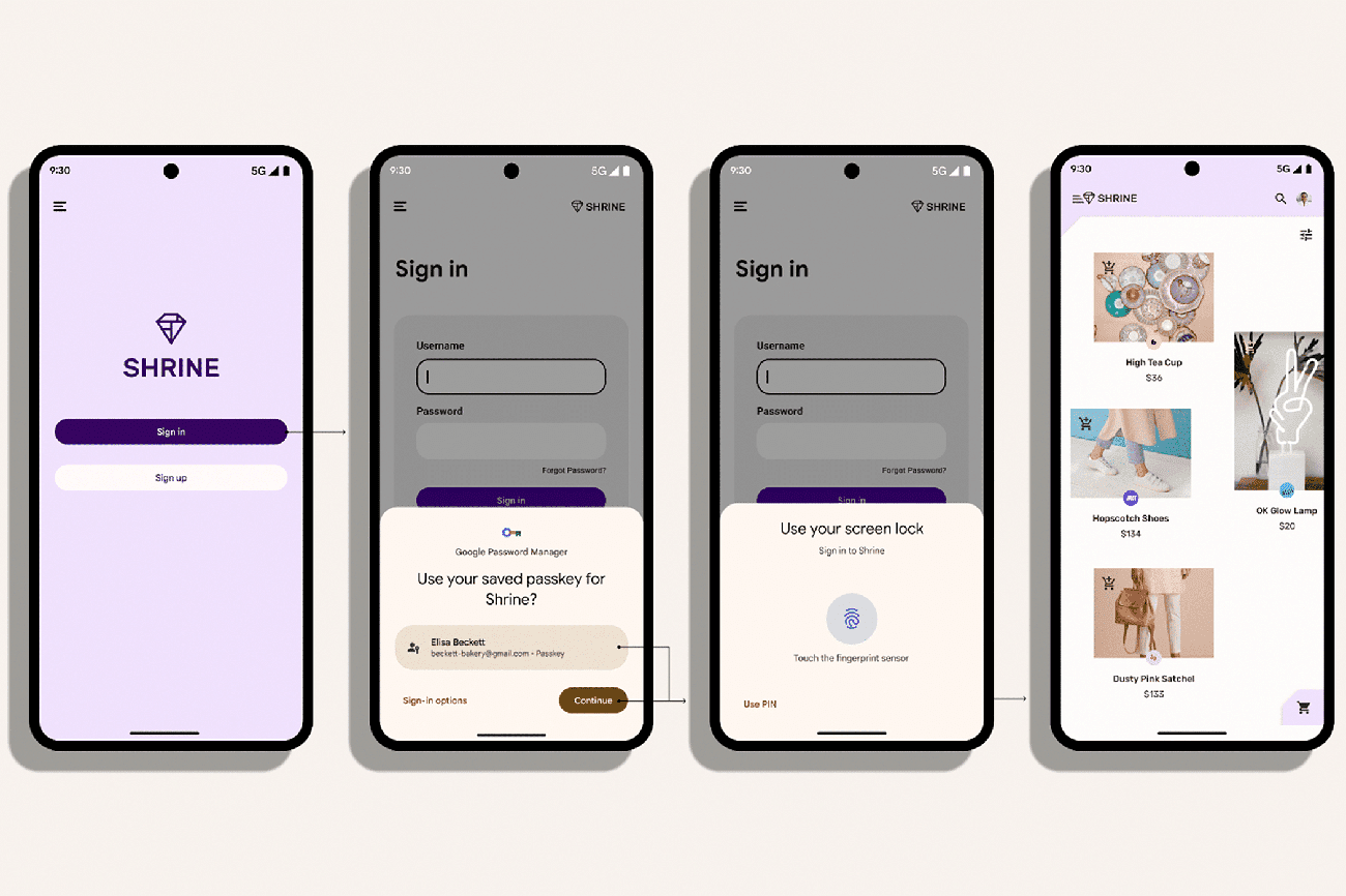 Ο Διαχειριστής διαπιστευτηρίων της Google διευκολύνει τους κωδικούς πρόσβασης στο Android 14
