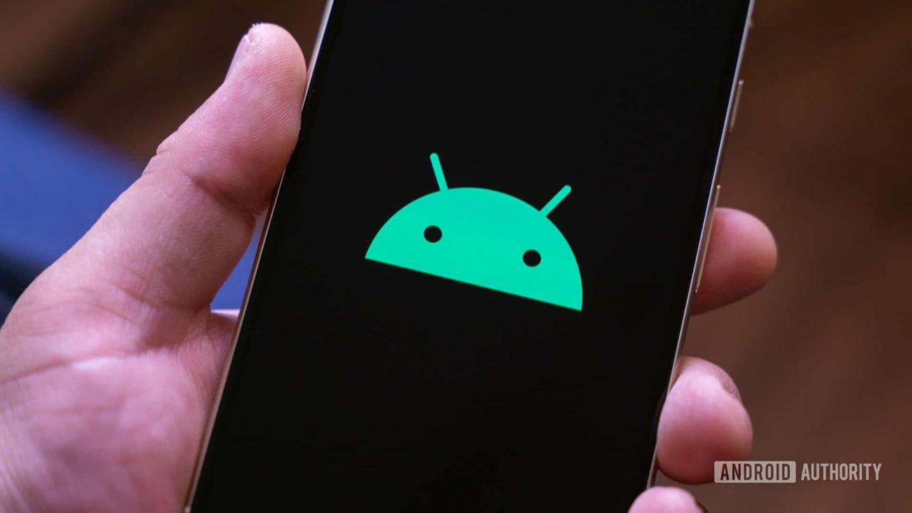 Android logo on smartphone stock photo (10)