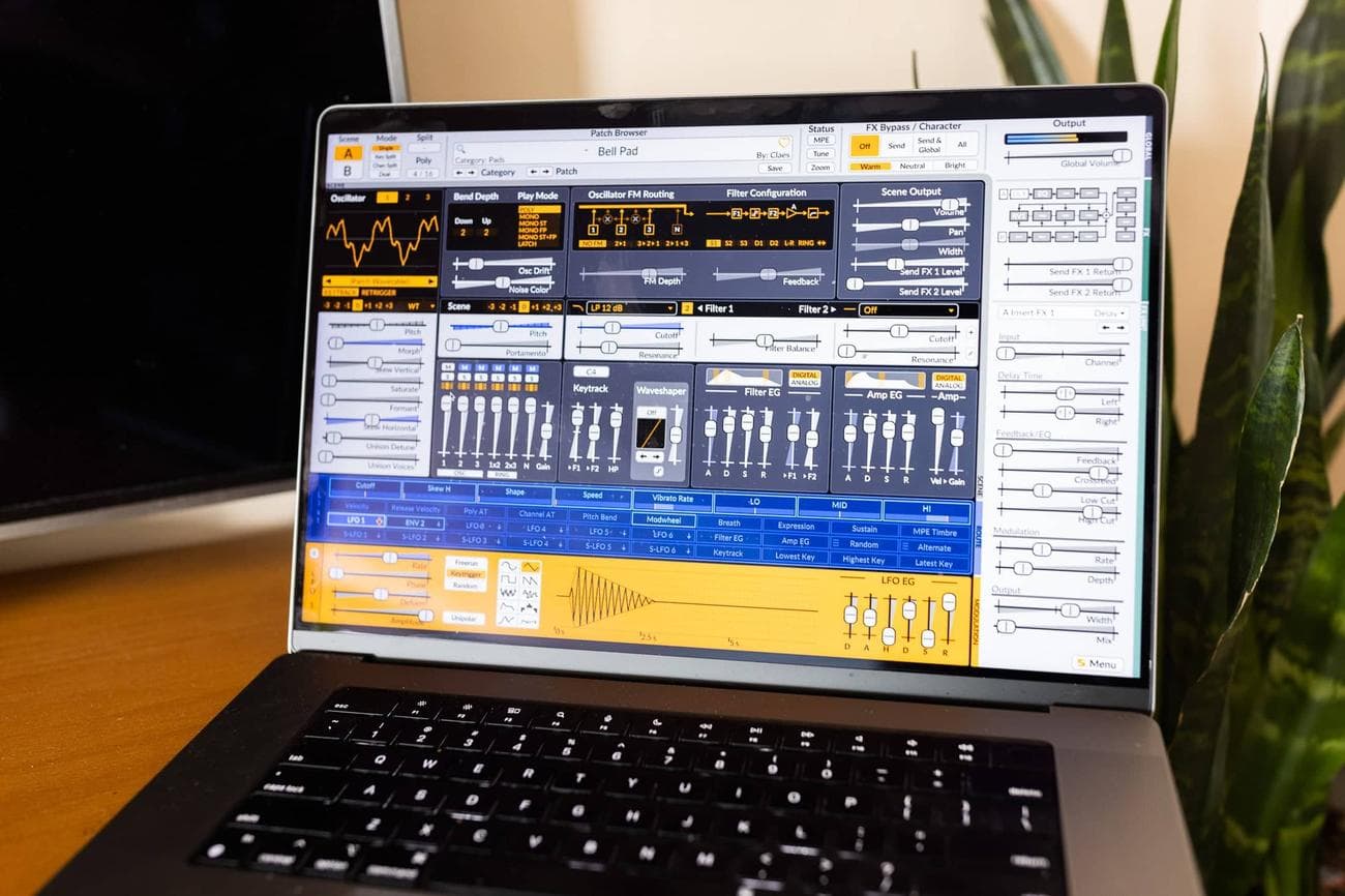 A synth VST on a computer screen