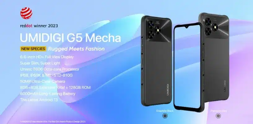 UMIDIGI G5 - Ένα IP68 / IP69K smartphone με 16/128GB μνήμες, 6000mAh και 50MP κάμερα στα 146€! Μόνο!!!