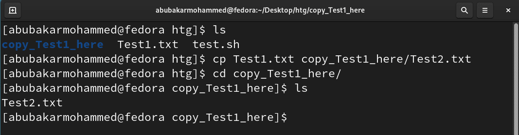 αντιγράψτε το αρχείο σε κατάλογο με διαφορετικό όνομα