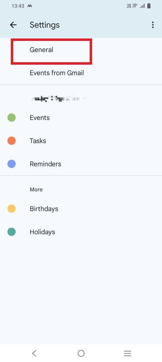 Στιγμιότυπο οθόνης που επισημαίνει την επιλογή 