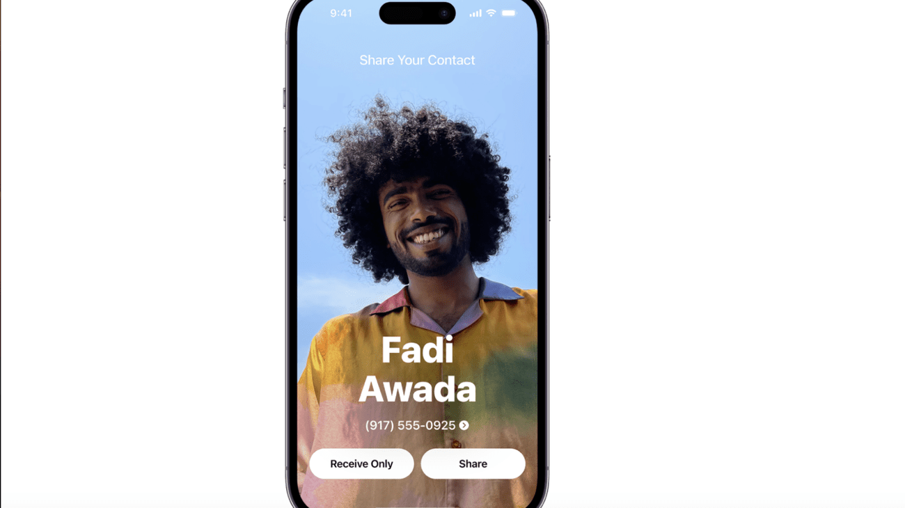 NameDrop UI σε ένα iPhone