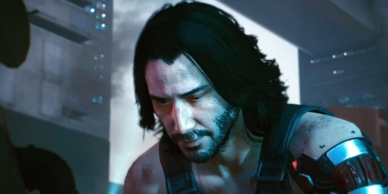 johnny silverhand looking sad