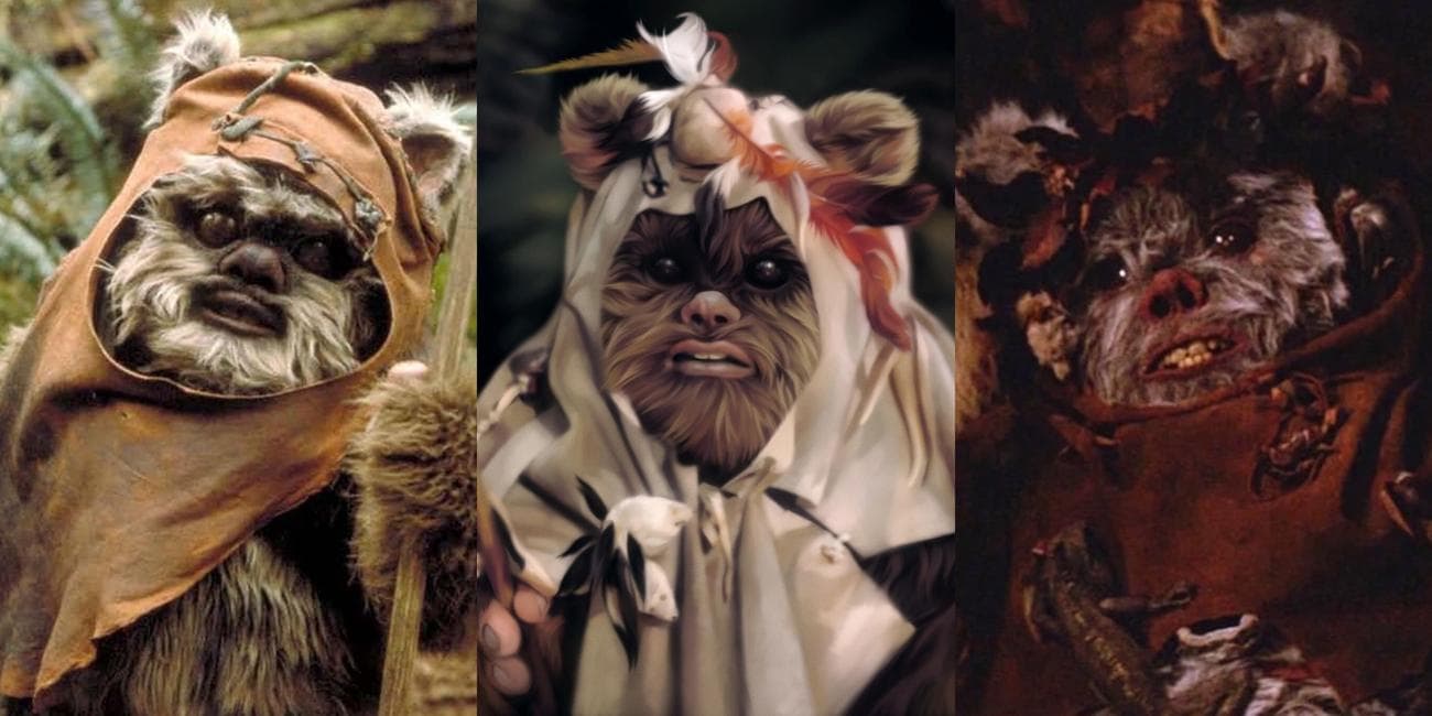 Ο Wicket, ο Paploo και ο Chirpa the Ewok δίπλα-δίπλα