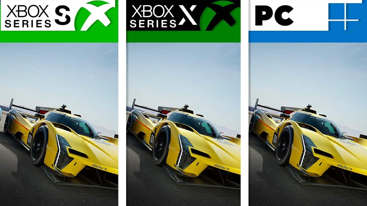 forza motorsport xbox series vs pc comparison