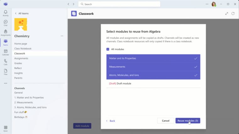 Microsoft teams for education