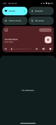 Android 13 Το Google Cast Media ελέγχει τις γρήγορες ρυθμίσεις