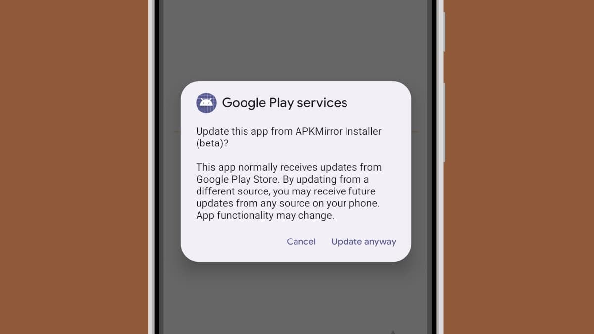 Android 14 sideload warning