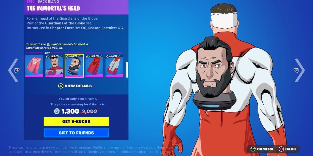 το κεφάλι του αθάνατου πίσω μπλινγκ