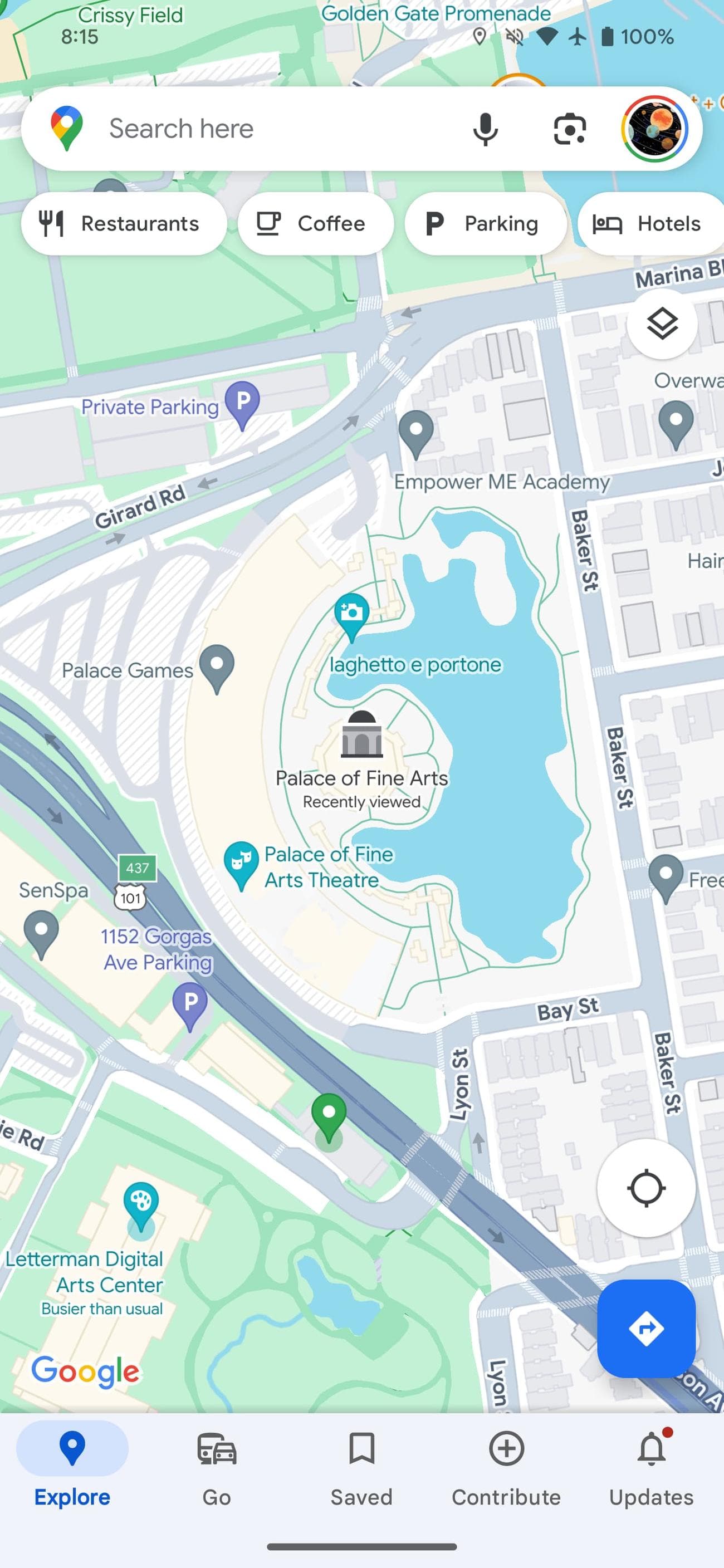 Χρώματα των Χαρτών Google