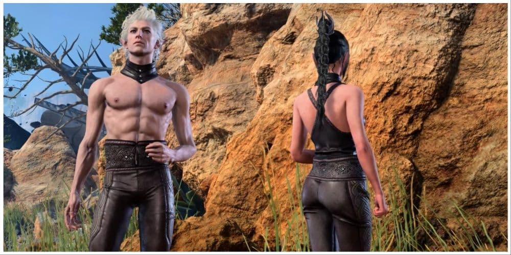 Ο Αστάριον φοράει τη μαύρη δερμάτινη πανοπλία στο Baldur's Gate 3