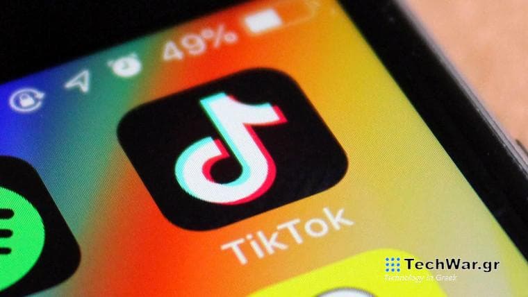 The TikTok app on a phone