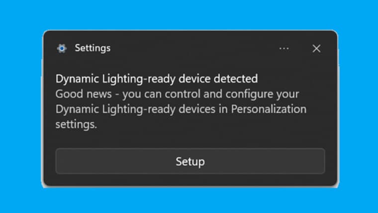 δυναμικός φωτισμός στα Windows 11